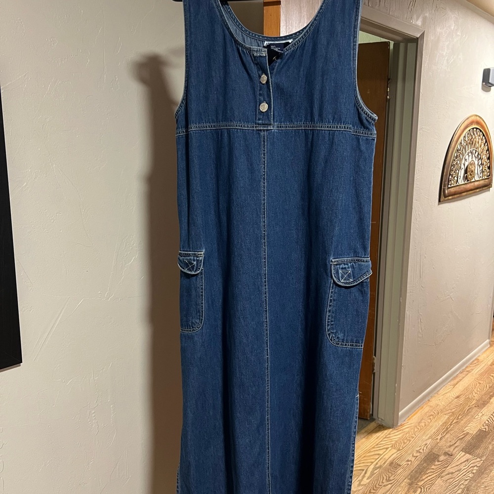 Vintage Denim Dress with Pockets